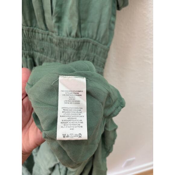 Anthropologie Somerset Sage Green Linen Viscose Maxi Dress Size Small $170 - Picture 7 of 10